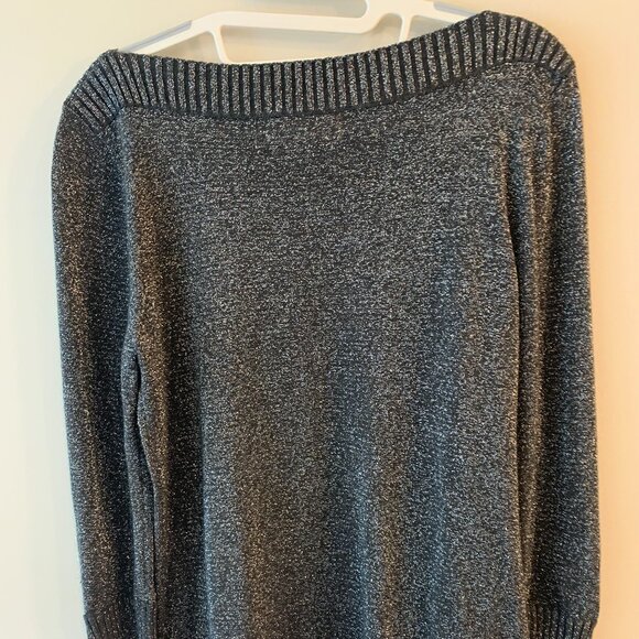 MICHAEL KORS Silver Top w/ zip up bottom sleeve detail - Picture 3 of 5
